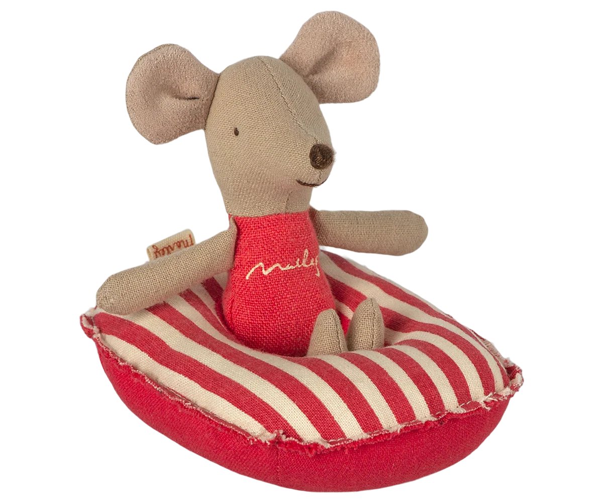 Maileg Schlauchboot – Kleine Maus – Rot gestreift