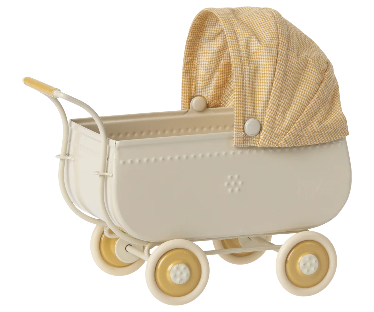Maileg Kinderwagen – Mikro – Gelb