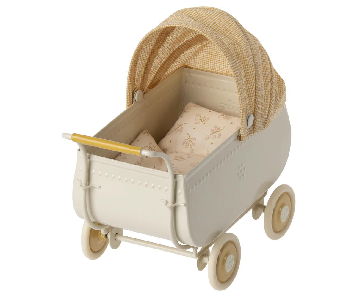 Maileg Kinderwagen – Mikro – Gelb