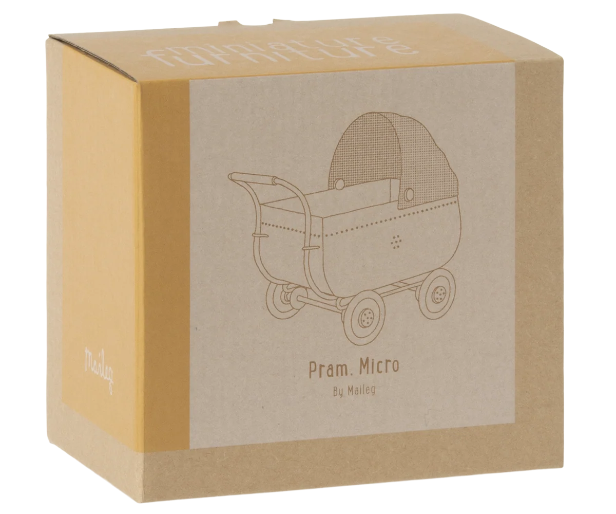 Maileg Kinderwagen – Mikro – Gelb