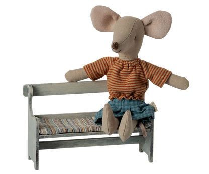 Maileg Holzbank – Maus, Vintage Weiß