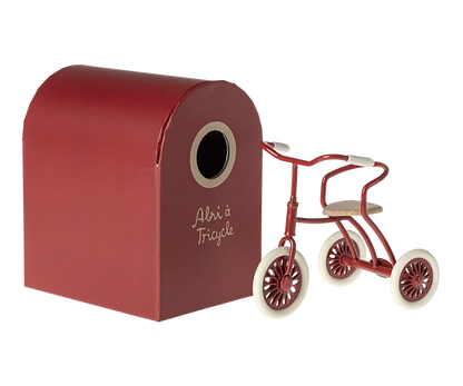 Maileg Dreirad mit Garage – Rot