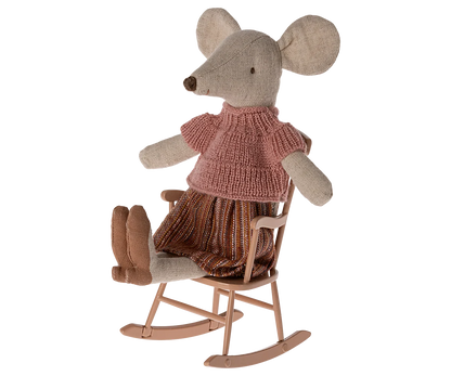 Maileg Schaukelstuhl – Maus – Dunkel Powder