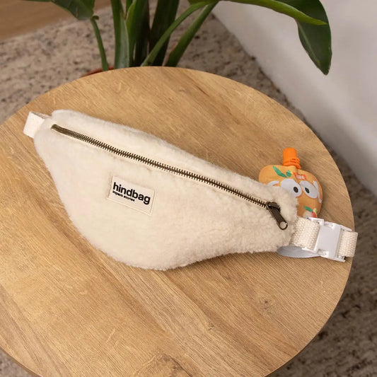 Hindbag Augustin Teddy Kinder-Bauchtasche – Arktisweiß