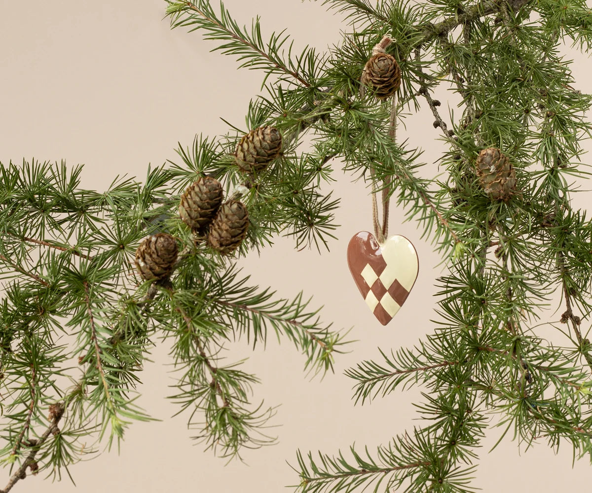 Maileg Weihnachtsanhänger Metall – Kleines Herz Helllila