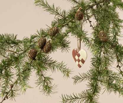 Maileg Weihnachtsanhänger Metall – Kleines Herz Helllila