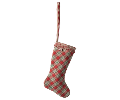 Maileg Weihnachtsornament Strumpf – Karo Rot