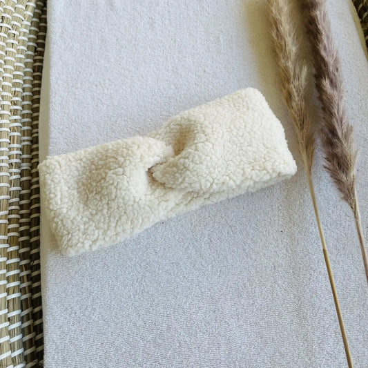 Stirnband Creme: L (Kind)