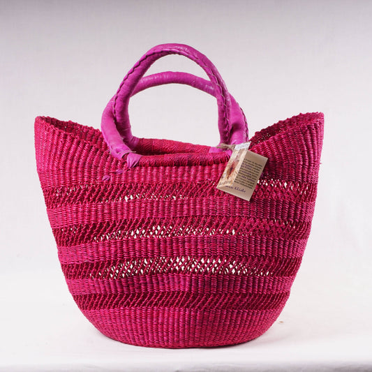 Handgeflochtener Korb - PINK