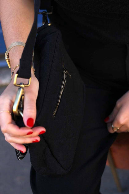 Hindbag Margault – Gesteppte Handtasche in Schwarz