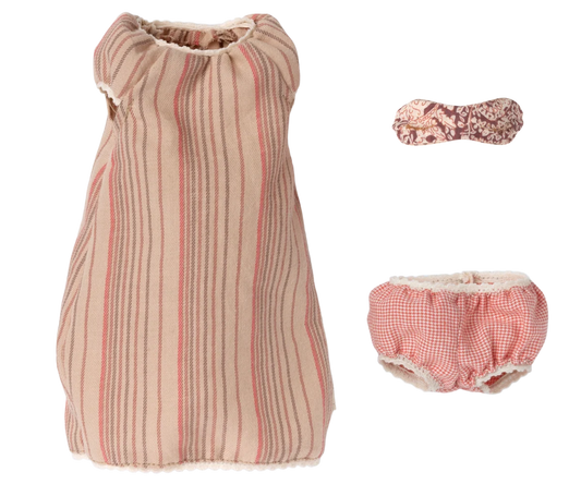 Maileg Nachthemd & Schlafmaske – Medium Maus
