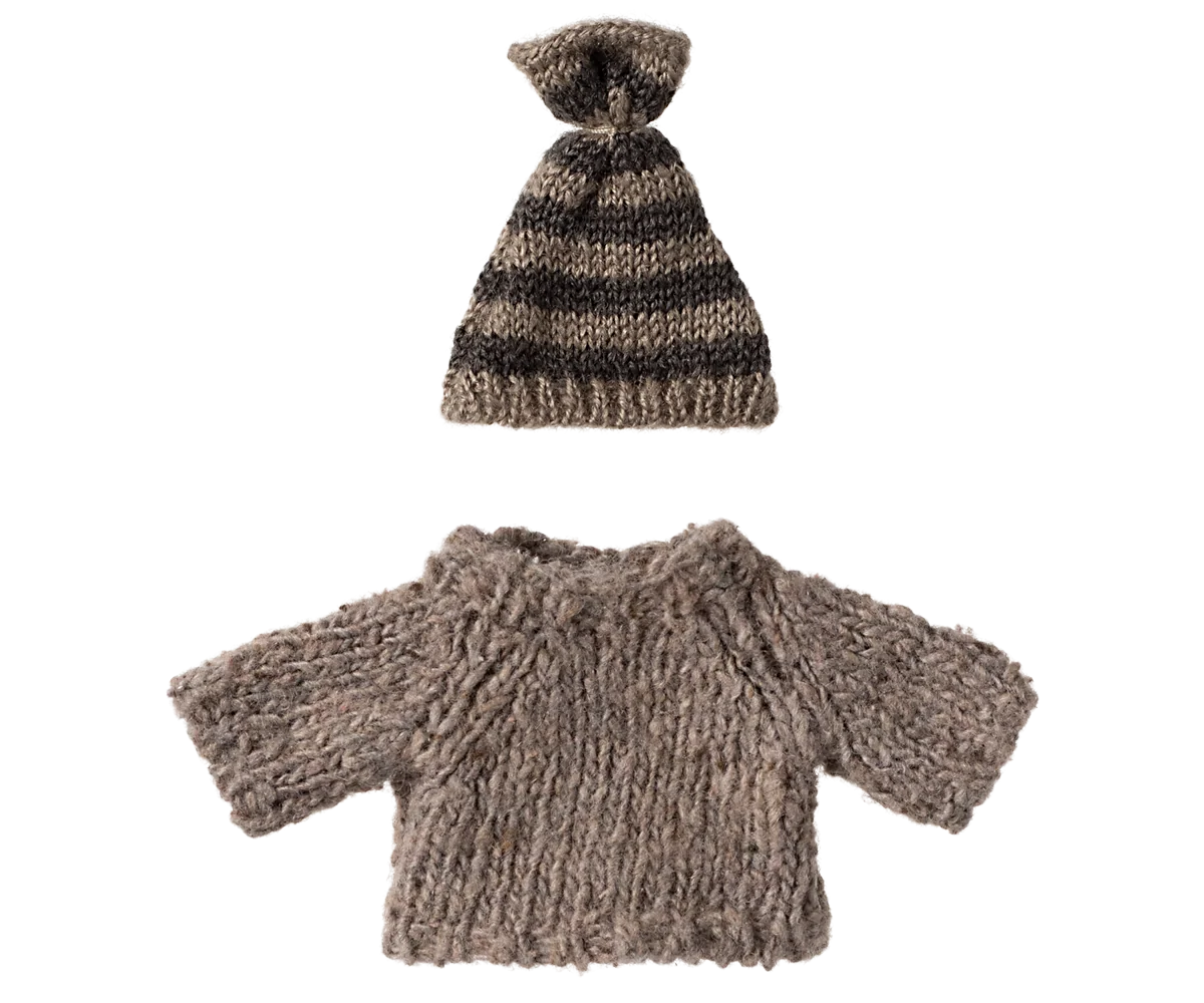 Maileg Strickpullover & Mütze – Großer Bruder Maus