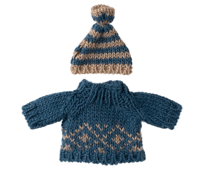Maileg Strickpullover & Mütze – Papa Maus
