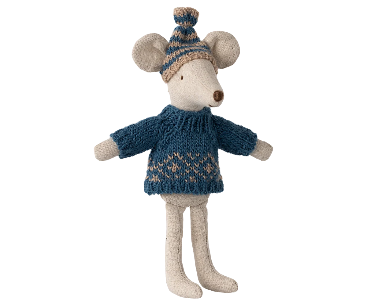 Maileg Strickpullover & Mütze – Papa Maus