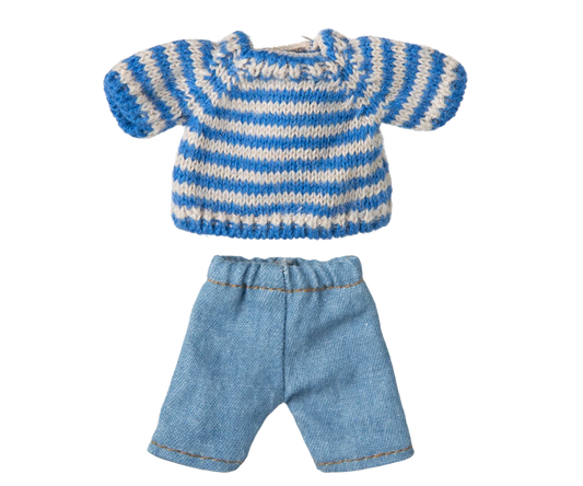 Maileg Strickpullover & Hose – Großer Bruder Maus