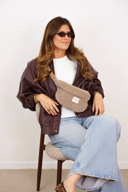 La Mur Line Gürteltasche Toast – Cord Braun