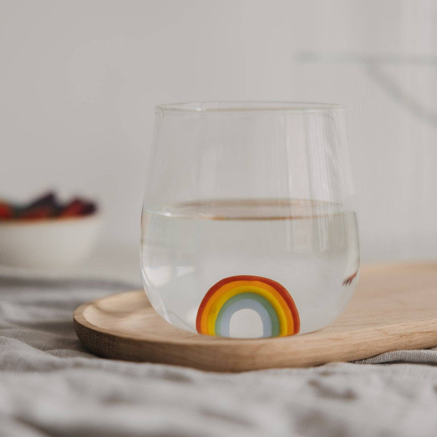 Trinkglas Regenbogenfigur