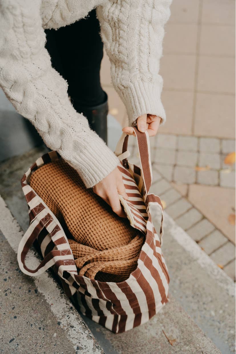 OMOM Stofftasche Original Stripes – Grün