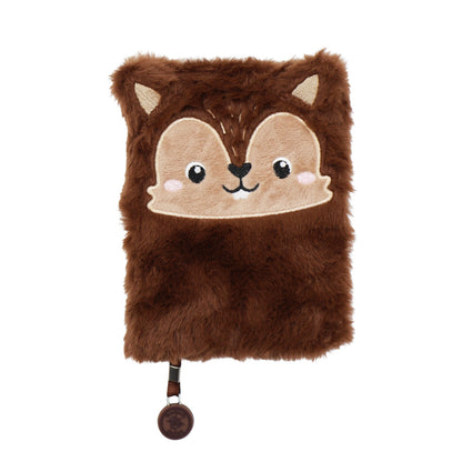 Plüsch-Notizbuch Eichhörnchen Nessy – Winter Animals A6