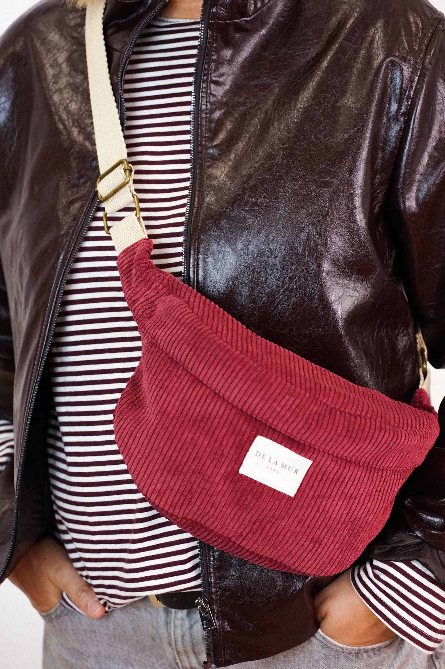La Mur Line Gürteltasche Arde – Cord Rotbraun