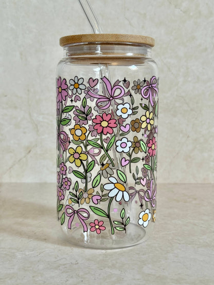 Glasbecher 550 ml – Flowers