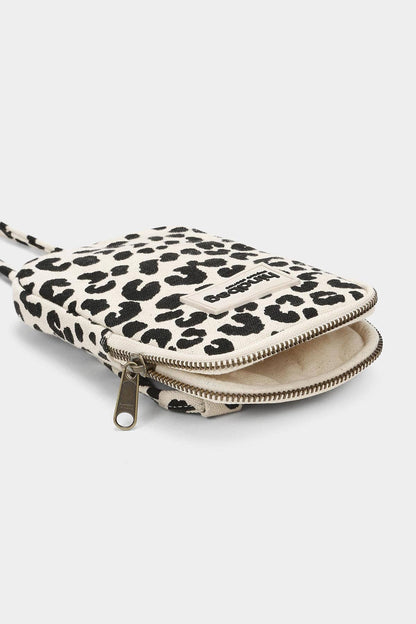 Hindbag Handytasche Bill – Leopard Cremeweiß