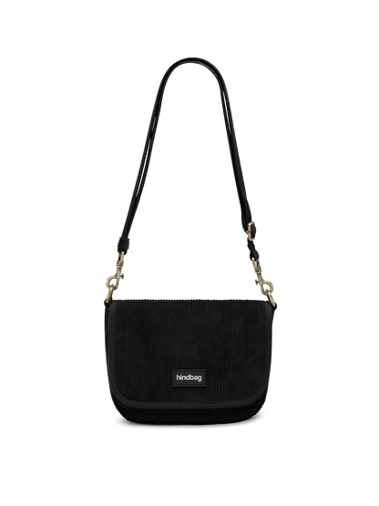 Hindbag Margault-Tasche aus schwarzem Samt