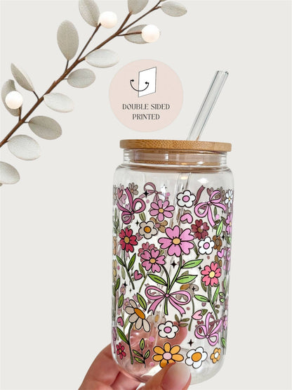 Glasbecher 550 ml – Flowers
