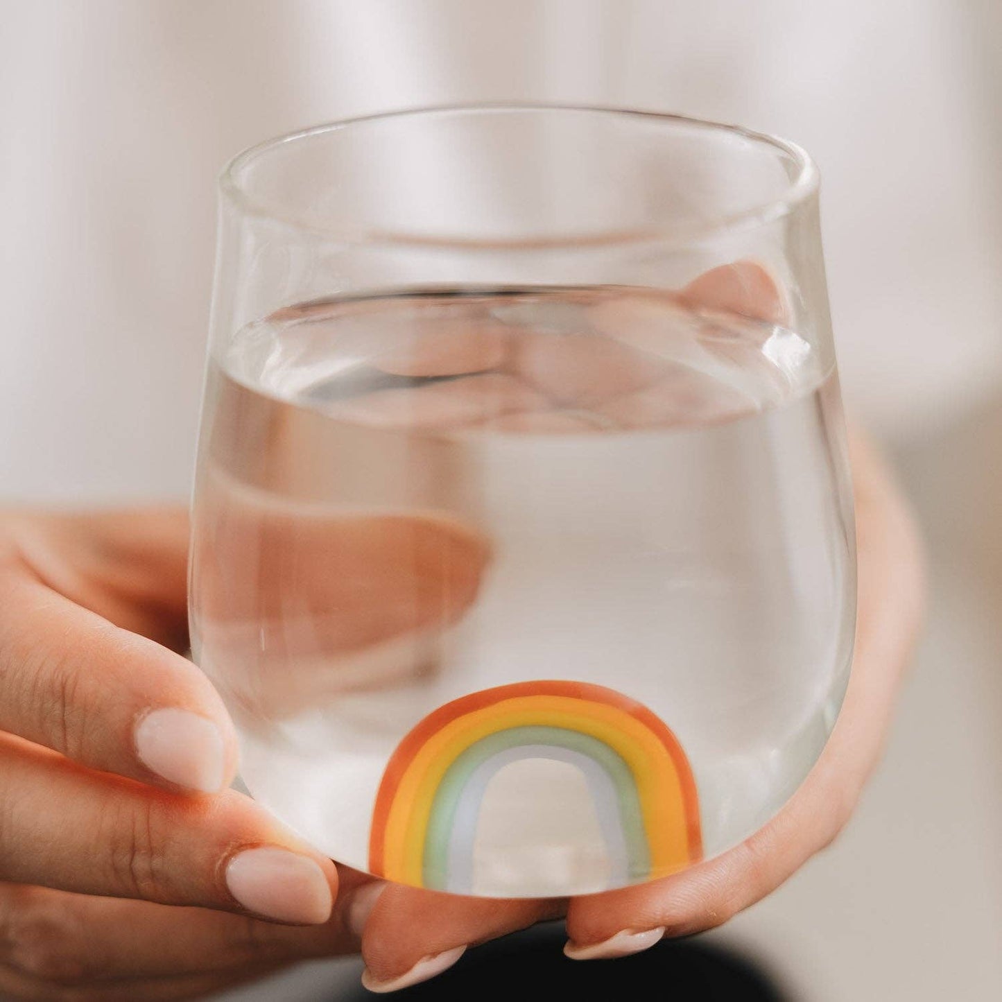 Trinkglas Regenbogenfigur