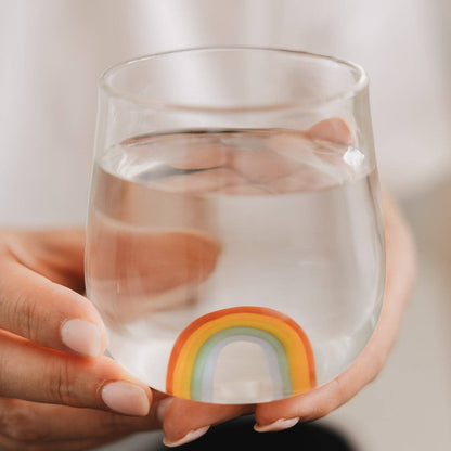 Trinkglas Regenbogenfigur