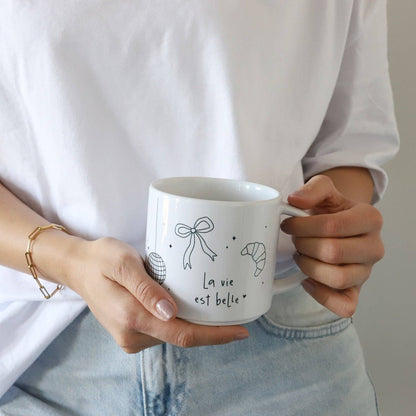 Bundle Tasse & Kaffee „La vie“ – Ganze Bohne, 250 g