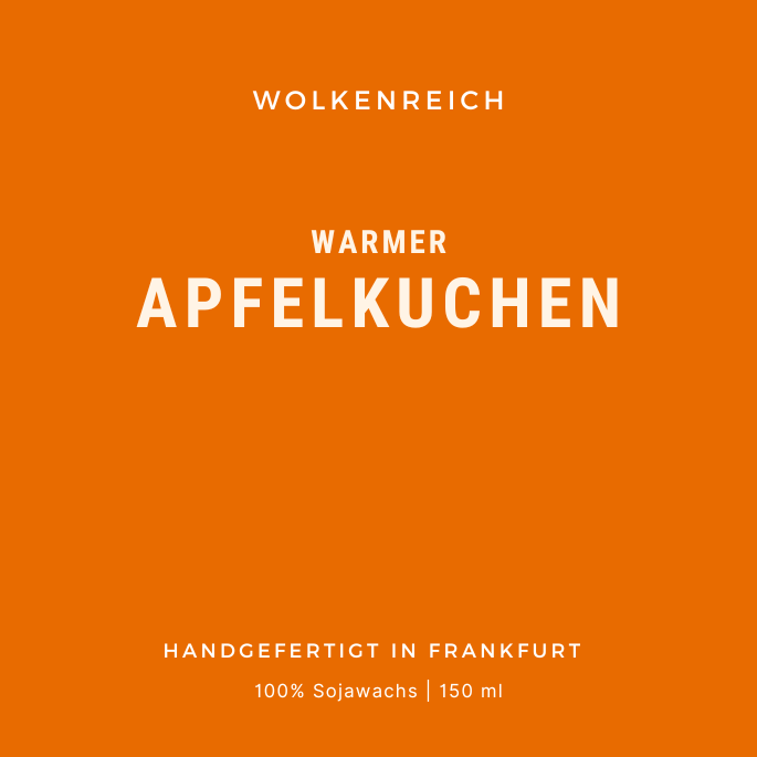 Wolkenreich Duftkerze – Warmer Apfelkuchen