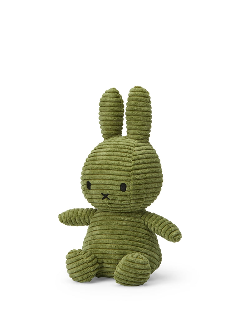 Miffy ECO Corduroy Kuscheltier – Olive Green, 23 cm