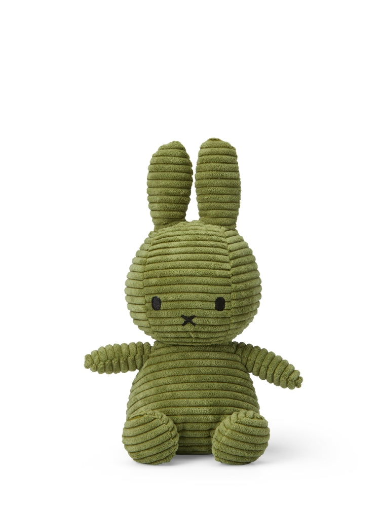 Miffy ECO Corduroy Kuscheltier – Olive Green, 23 cm