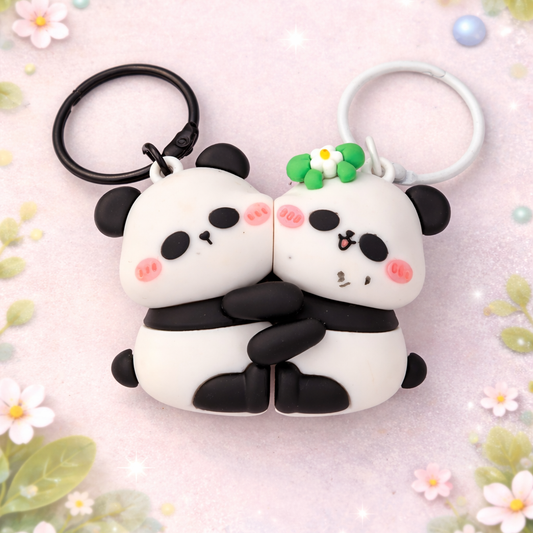 Magnetisches Panda-Duo – Zum Teilen