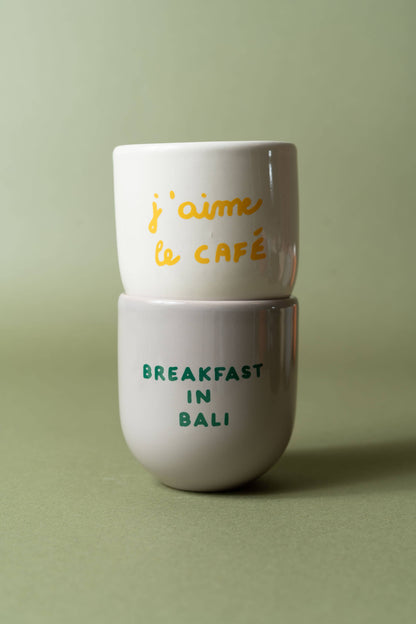 SISI Cup – J’aime le café | Weiß & Gelb