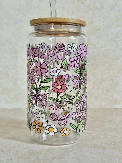 Glasbecher 550 ml – Flowers