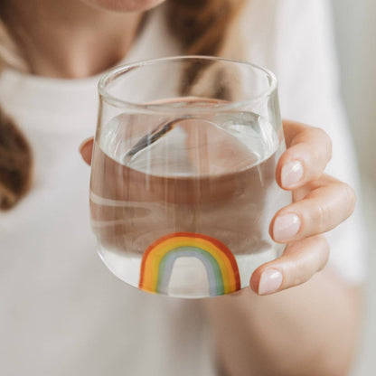 Trinkglas Regenbogenfigur
