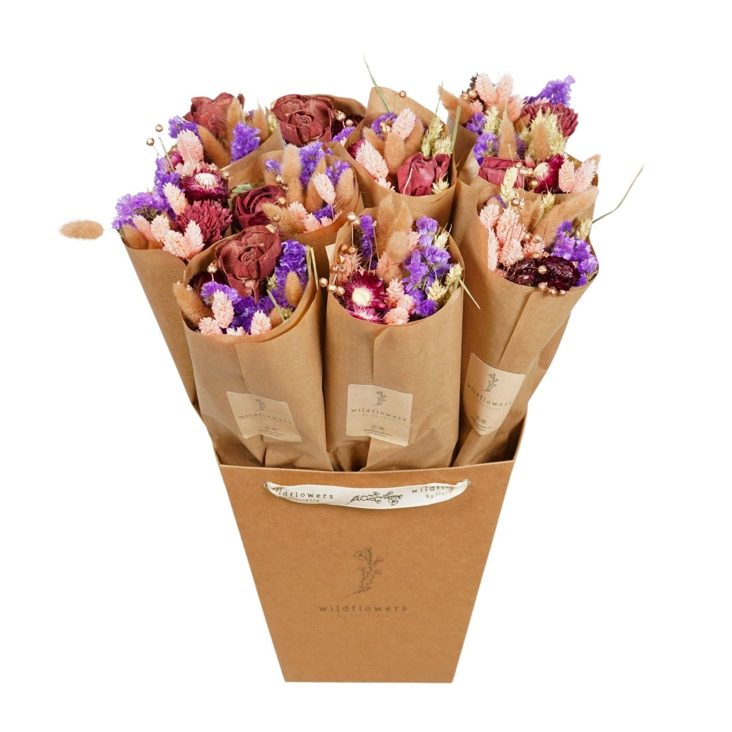 Trockenblumenstrauß Burgundy – 50 cm