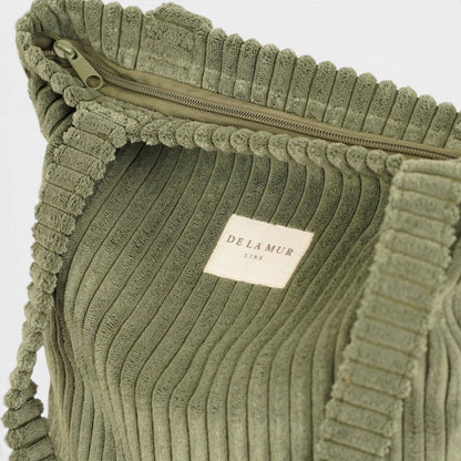 La Mur Line Tote Bag Musgo – Cord Olivgrün