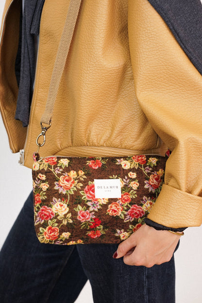 De La Mur Line Clutch PEPI – Blumenmuster