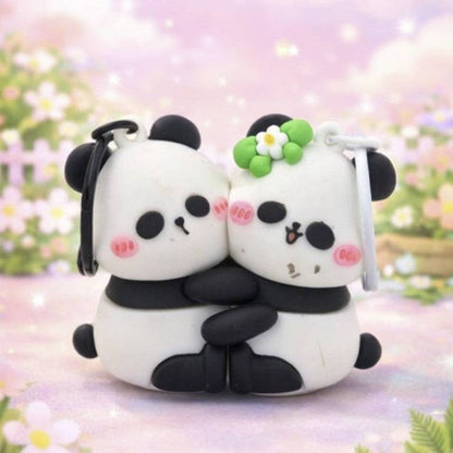 Magnetisches Panda-Duo – Zum Teilen