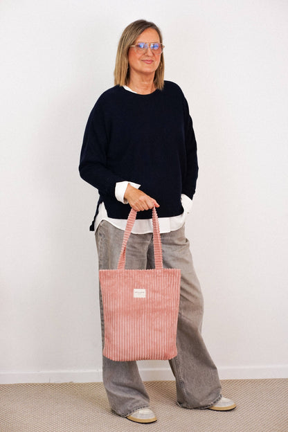 La Mur Line Tote Bag Crepe – Cord Altrosa