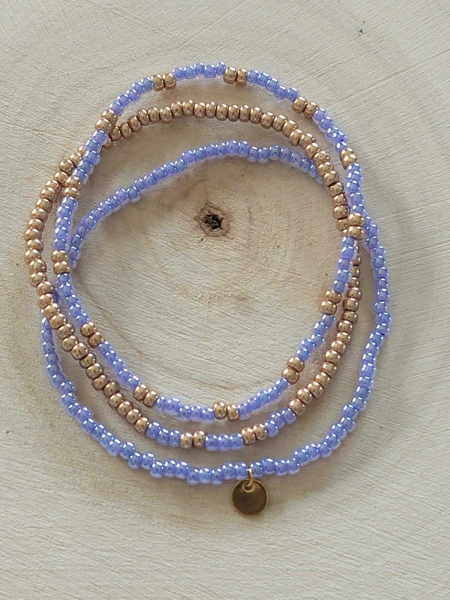 Miyuki Armband- Flieder/Gold
