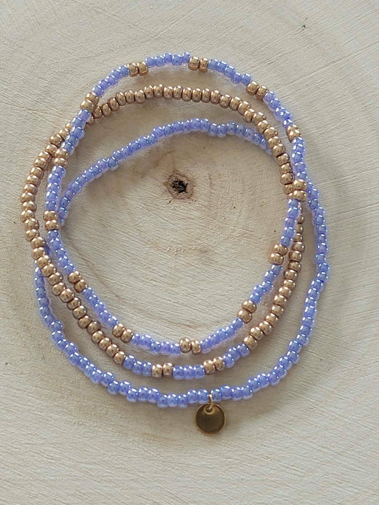 Miyuki Armband- Flieder/Gold