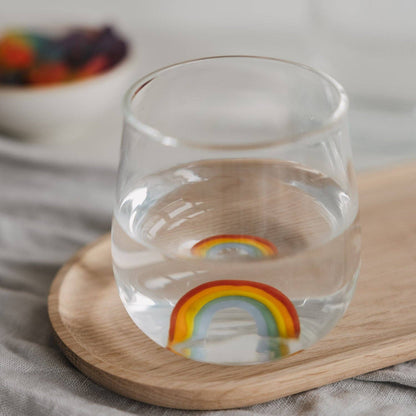 Trinkglas Regenbogenfigur