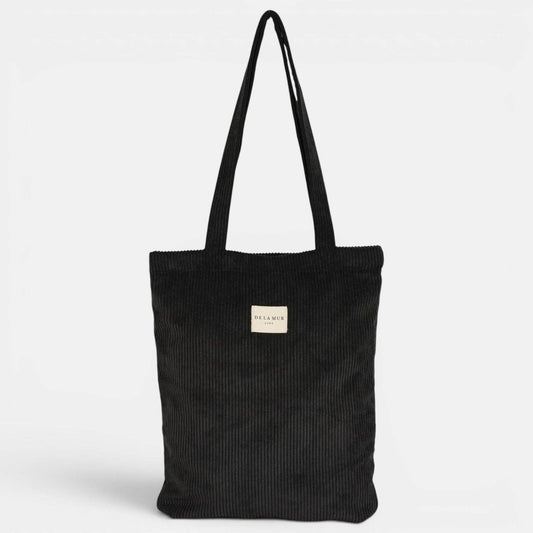 La Mur Line Tote Bag Nit – Cord Schwarz