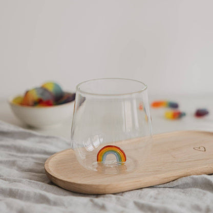 Trinkglas Regenbogenfigur