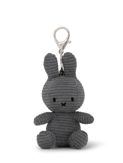 Miffy ECO Corduroy Schlüsselanhänger – Grau, 10 cm
