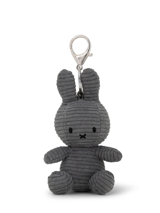 Miffy ECO Corduroy Schlüsselanhänger – Grau, 10 cm